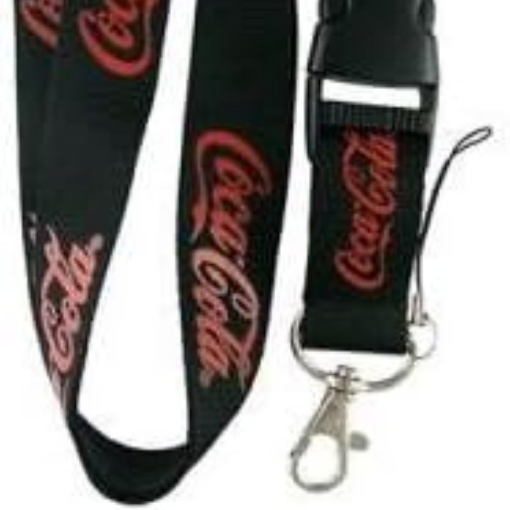 Universal Coca Cola Coke Lanyard Keychain ID Badge Holder Quick Release Buckle